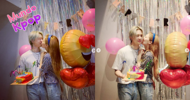 El amor está en el aire: La hermosa HyunA le dio un tierno beso a E´Dawn por su cumpleaños